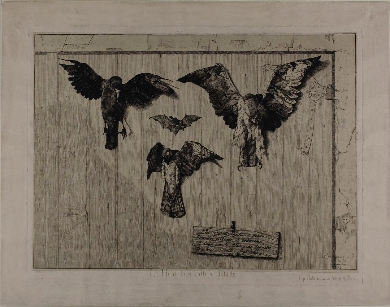 La parte superior de una puerta de Félix Henri Bracquemond