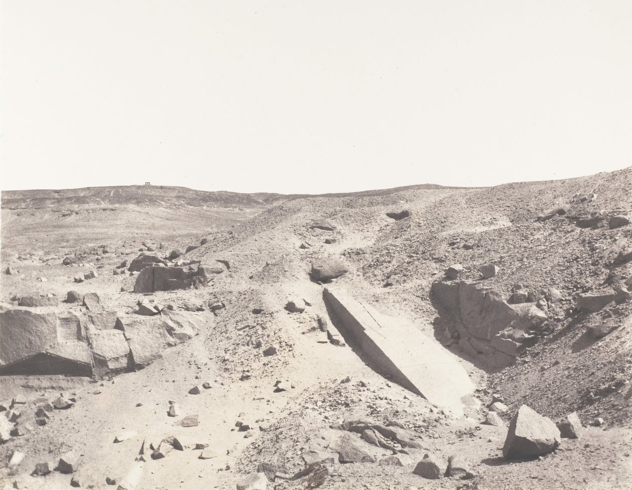 Asuán, Canteras de Granito - Antiguo Sistema de Extracción, 1851-52, impreso 1853-54 de Félix Teynard