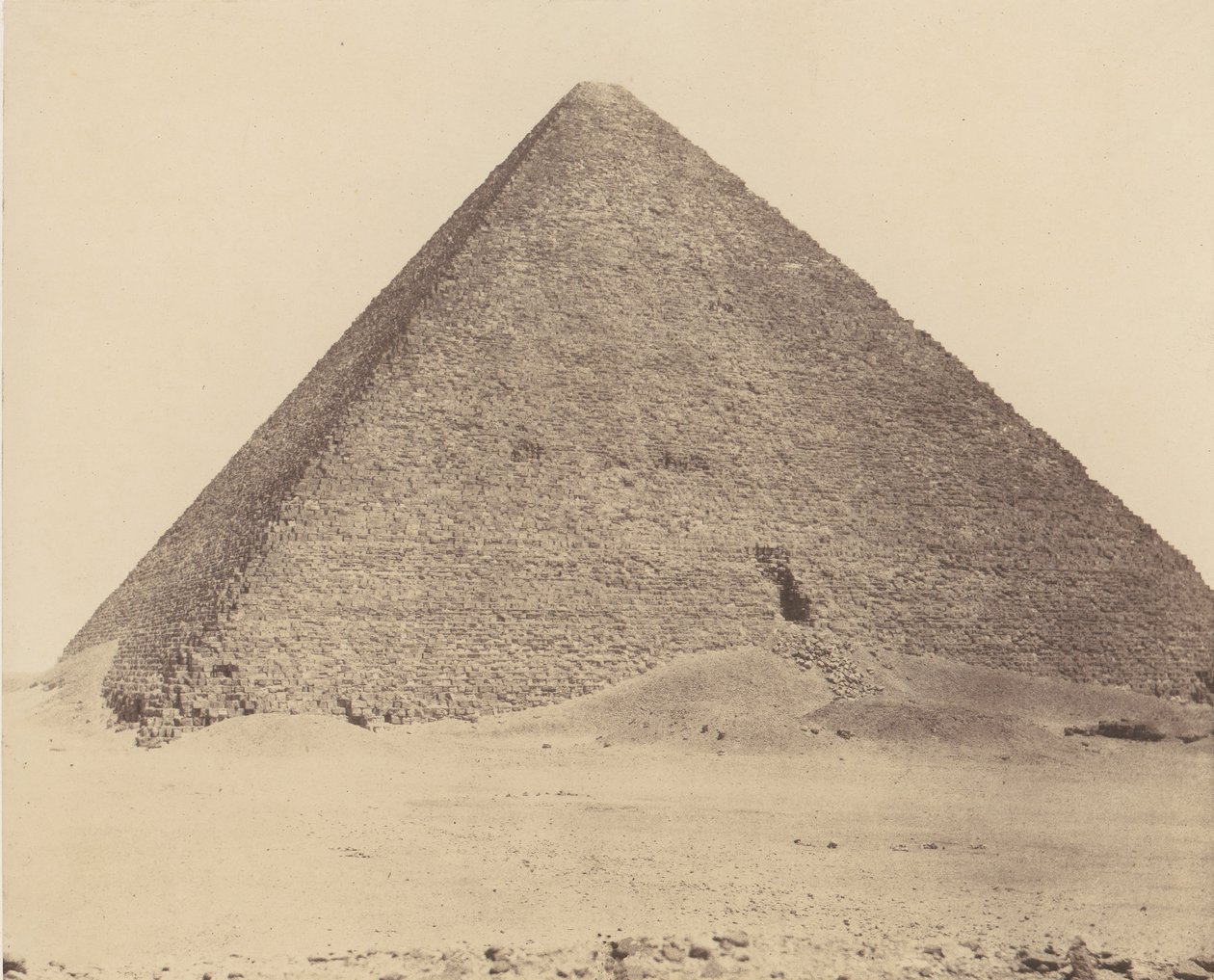 Necrópolis de Memphis, Pirámide de Keops Gran Pirámide, 1851-52, impreso 1853-54 de Félix Teynard