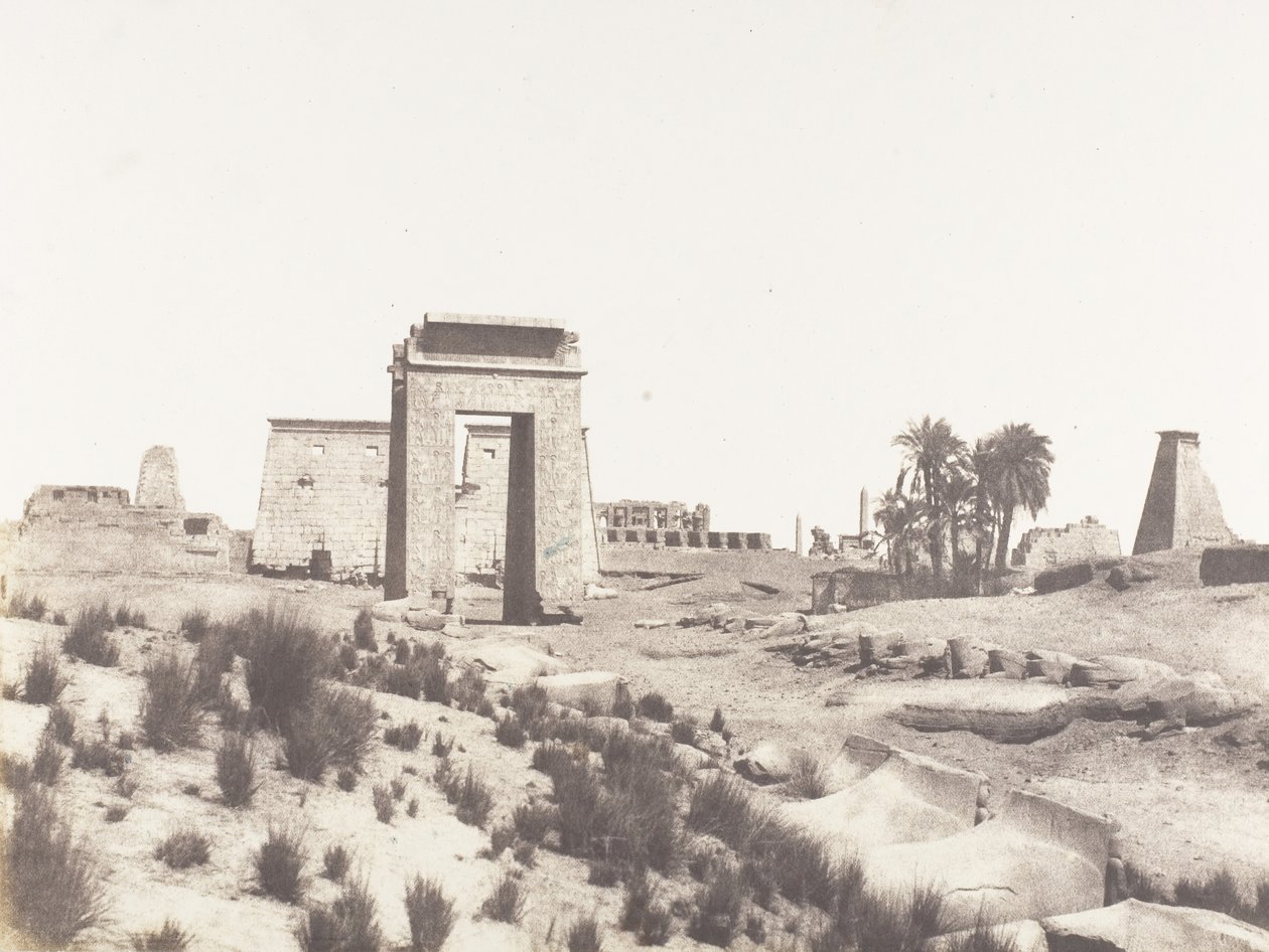 Karnak Thèbes, Vista general de las ruinas desde el punto B de Félix Teynard
