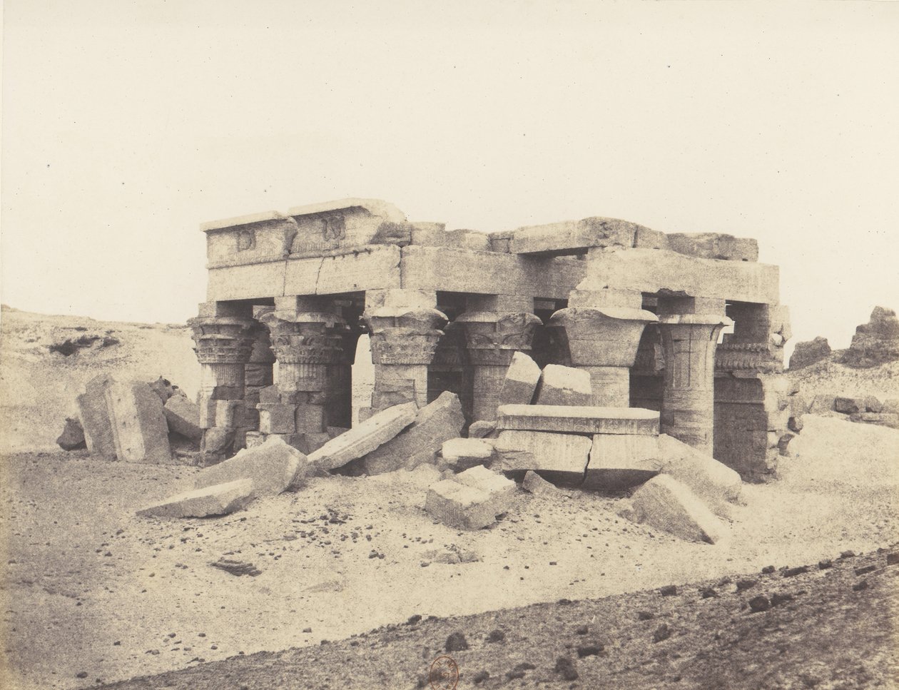 Kôm-Ombou Ombos, Vue Générale des Ruines, 1851-52, impreso 1853-54 de Félix Teynard