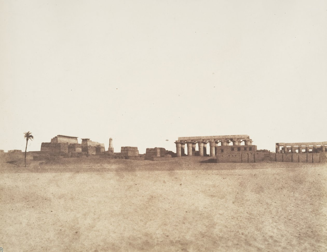 Luxor Tebas, Vista General de las Ruinas, 1851-52 de Félix Teynard