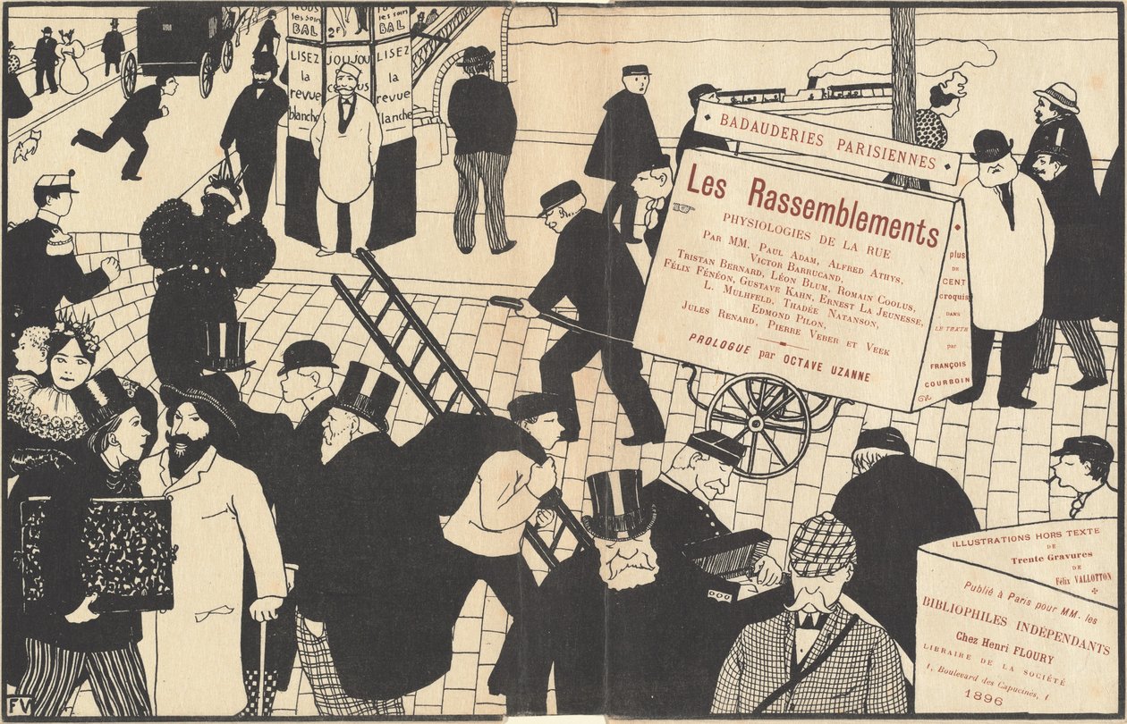Cubierta del libro para "Les Rassemblements" de Félix Vallotton