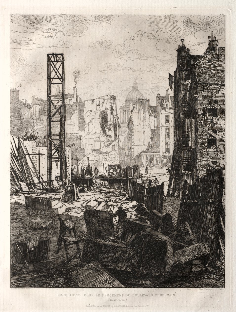 Demolitions pour la Perement du Boulevard St. Germain de Félix Vallotton