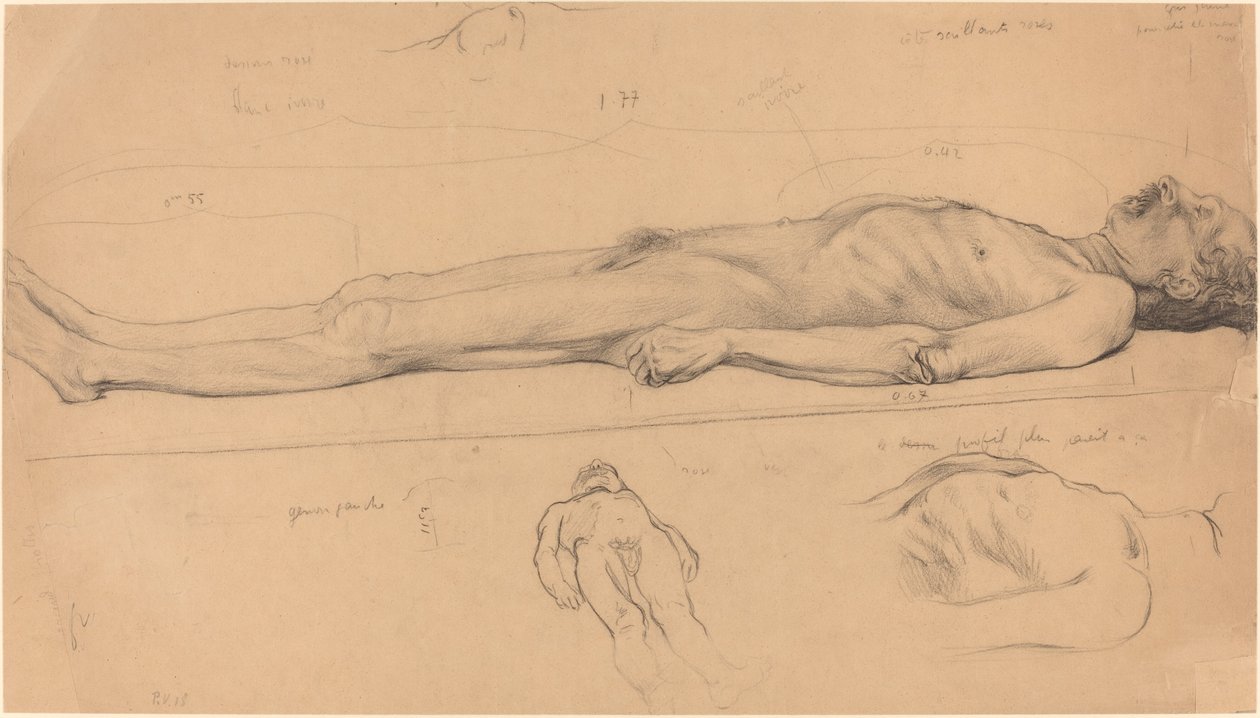 El cadáver (Estudio para El Cristo muerto) de Félix Vallotton