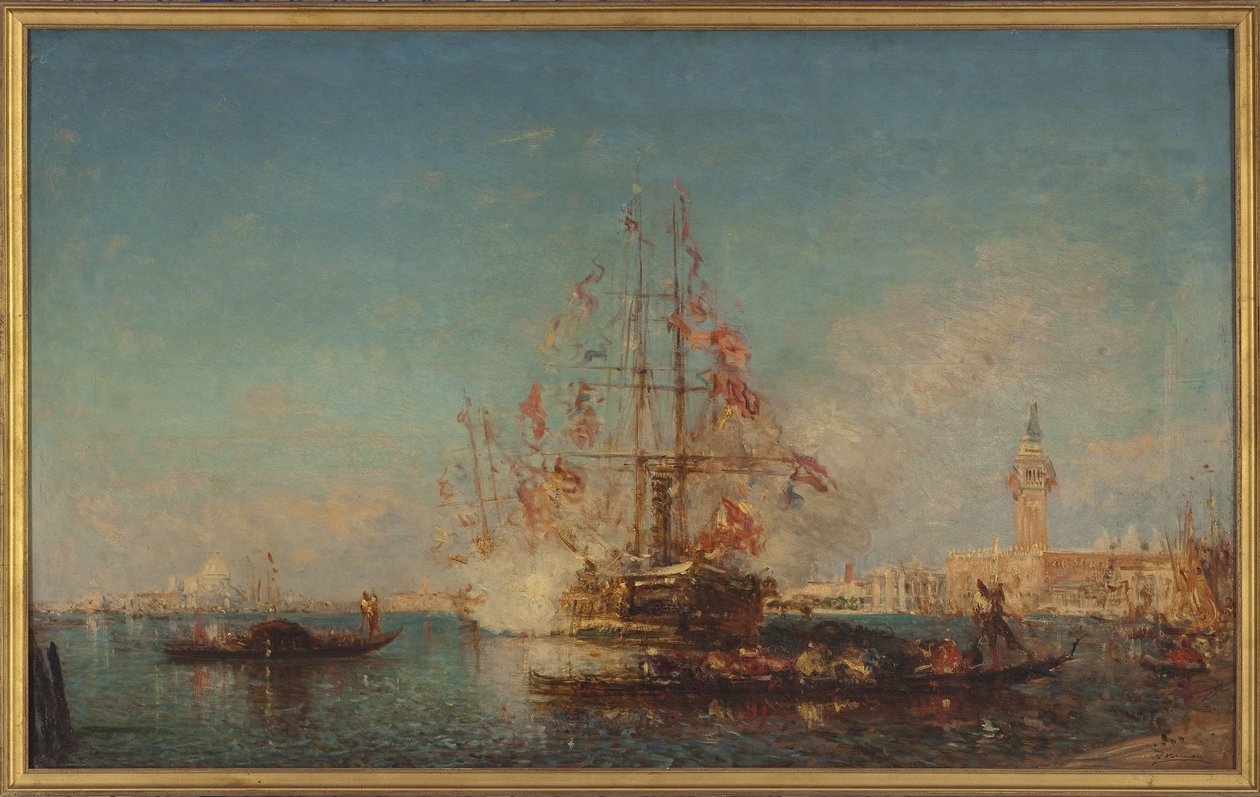 Cañonazo, entre 1880 y 1885 (óleo sobre lienzo) de Félix Ziem