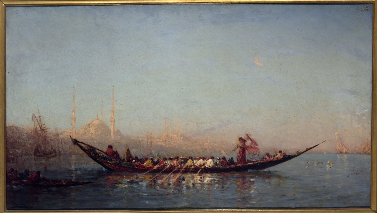 Constantinopla, caïque de la Sultana, entre 1880 y 1890 (óleo sobre lienzo) de Félix Ziem