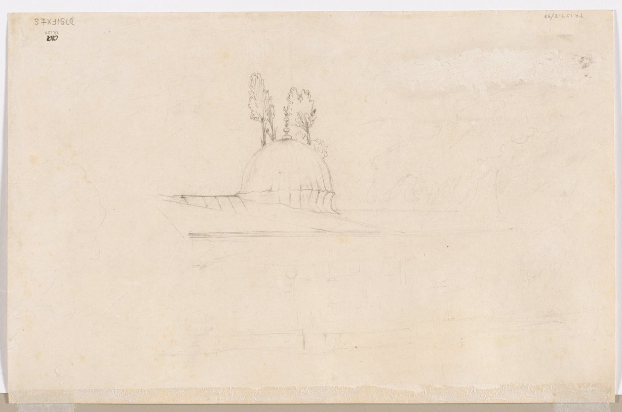 Sketch for Pavilion Near a Mosque (verso) de Félix Ziem