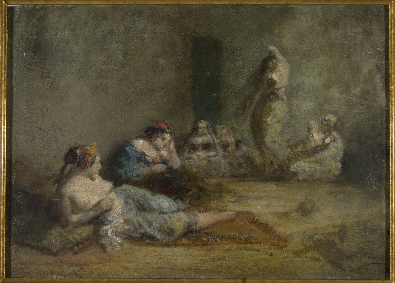 El harén, entre 1855 y 1856 (óleo sobre madera) de Félix Ziem