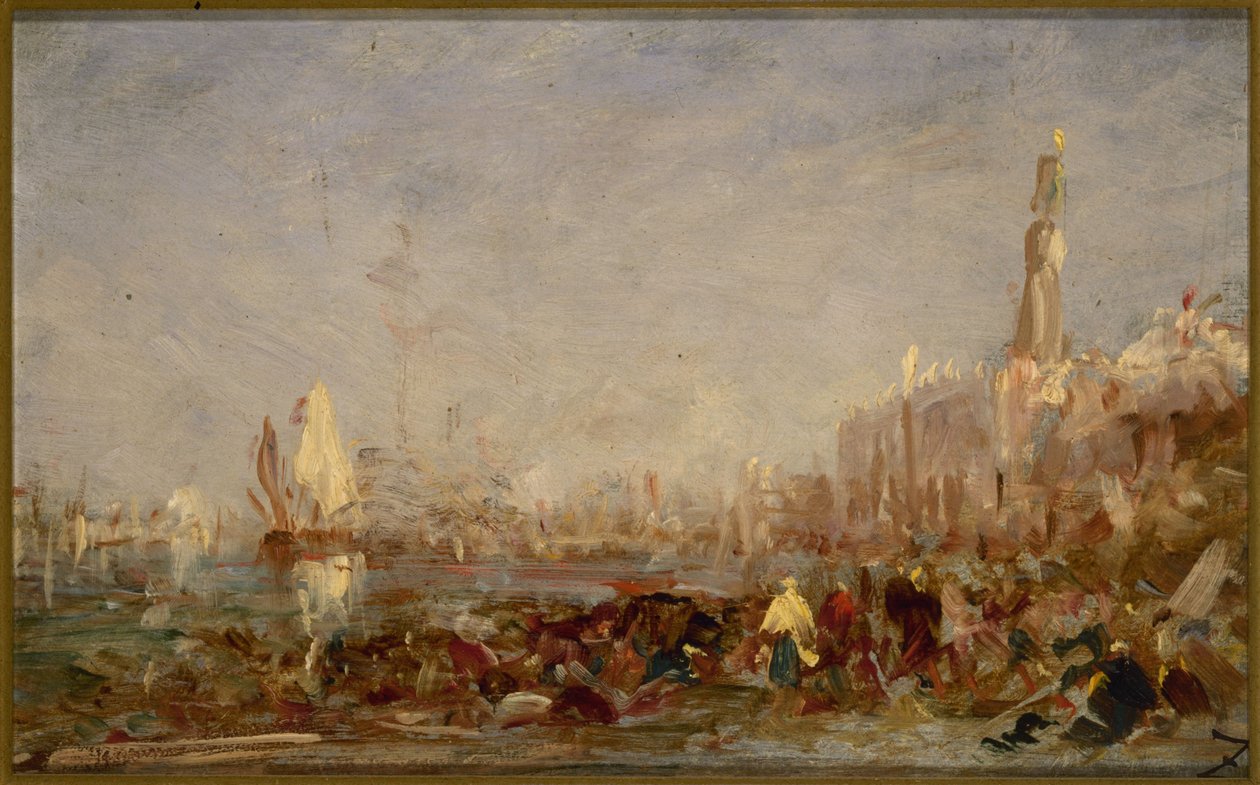 Venecia, 2ª mitad del siglo XIX (óleo sobre madera) de Félix Ziem