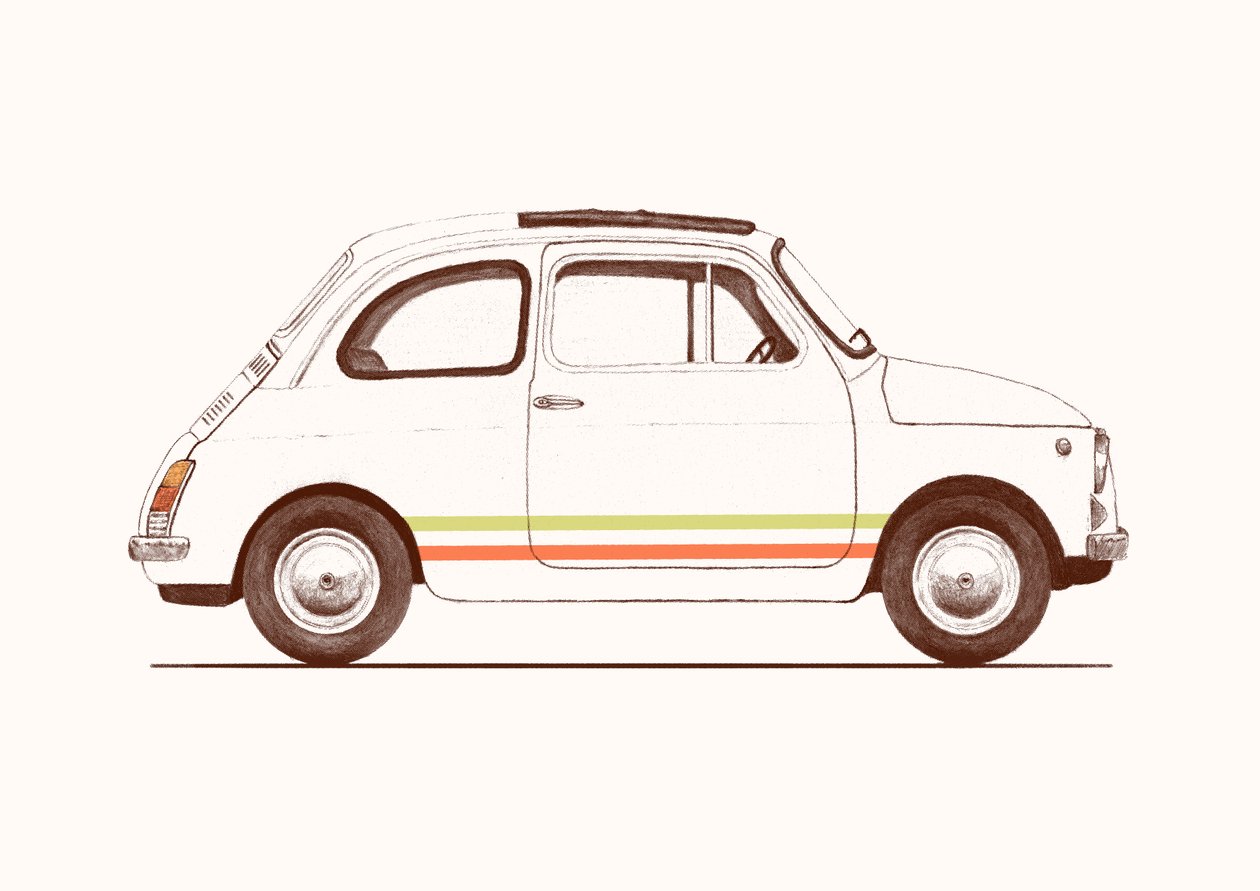 Cinquecento, 2023 (lápiz y digital) de Florent Bodart