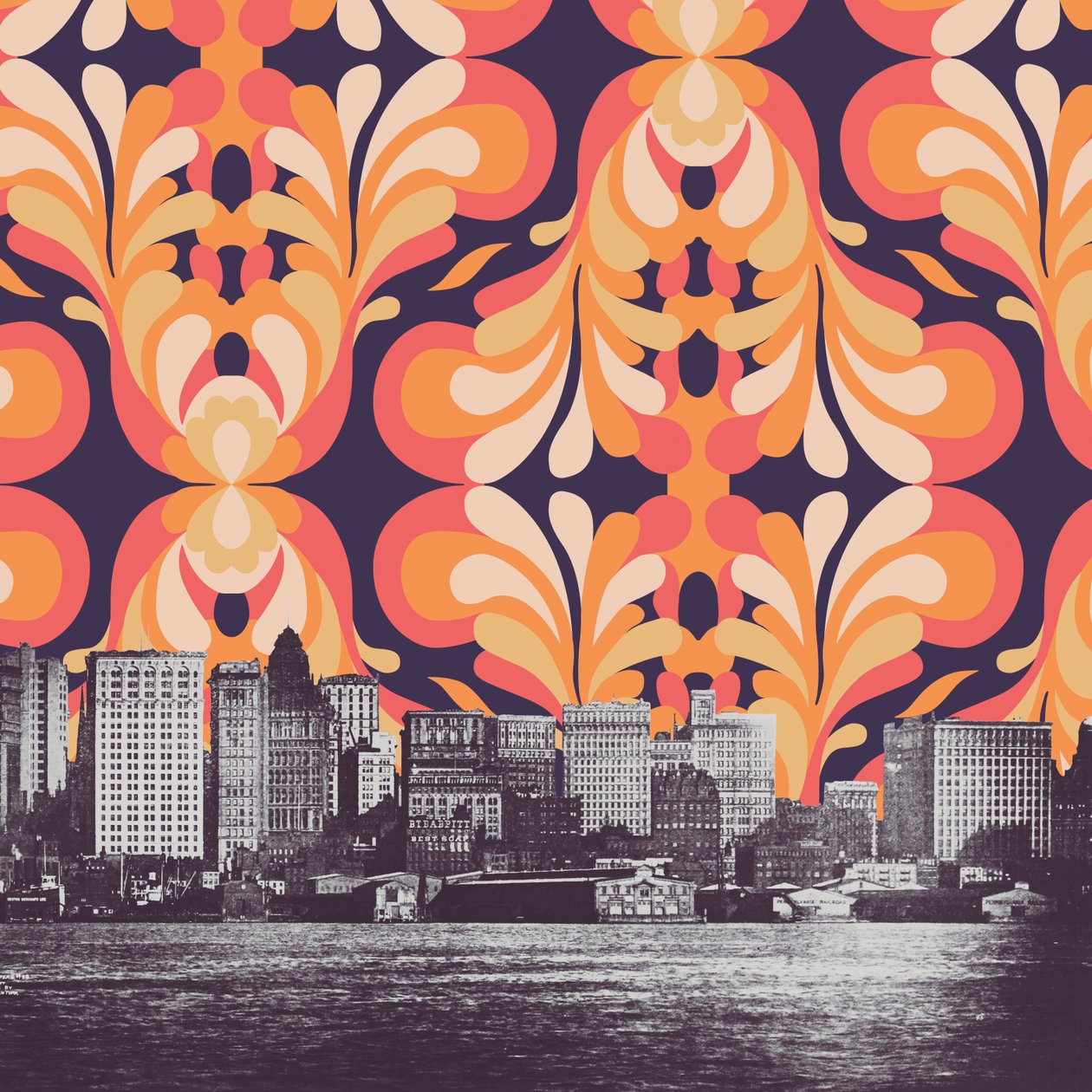 Cielo colorido sobre Nueva York de Florent Bodart