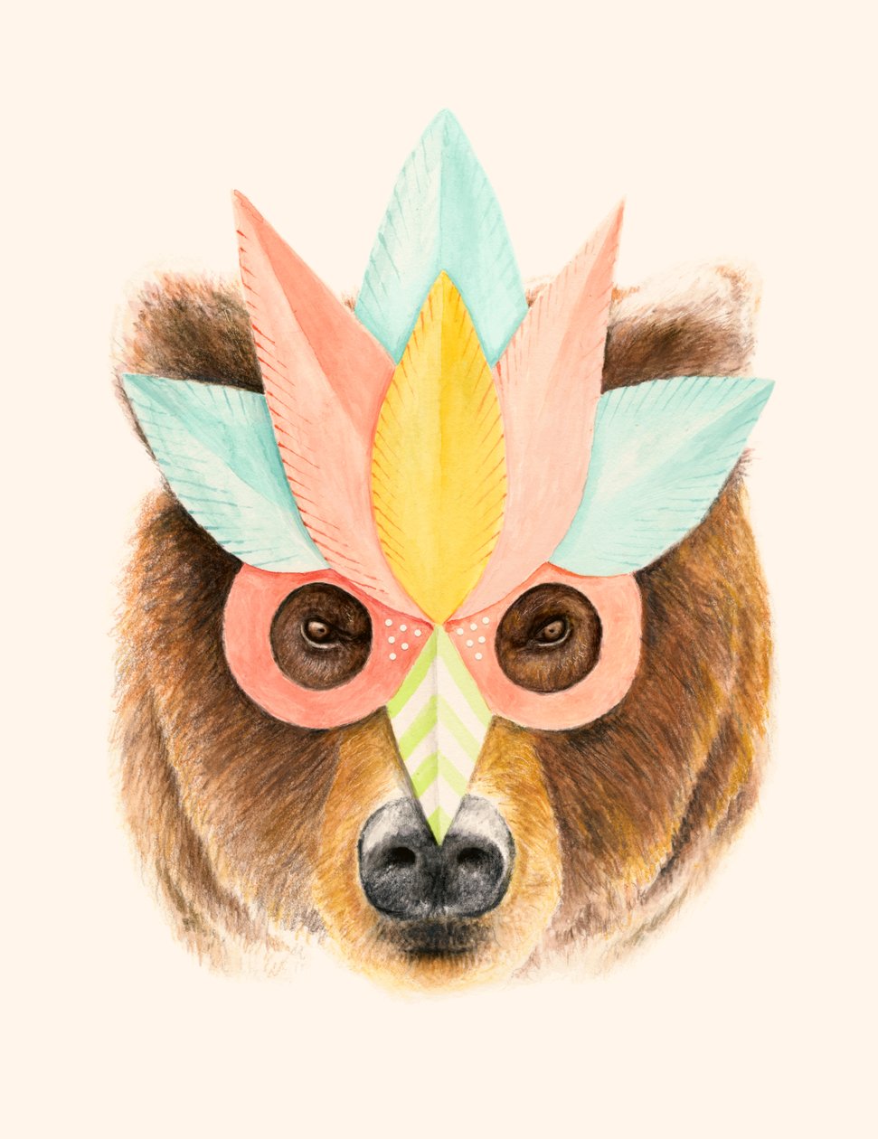 El oso con la máscara de papel de Florent Bodart