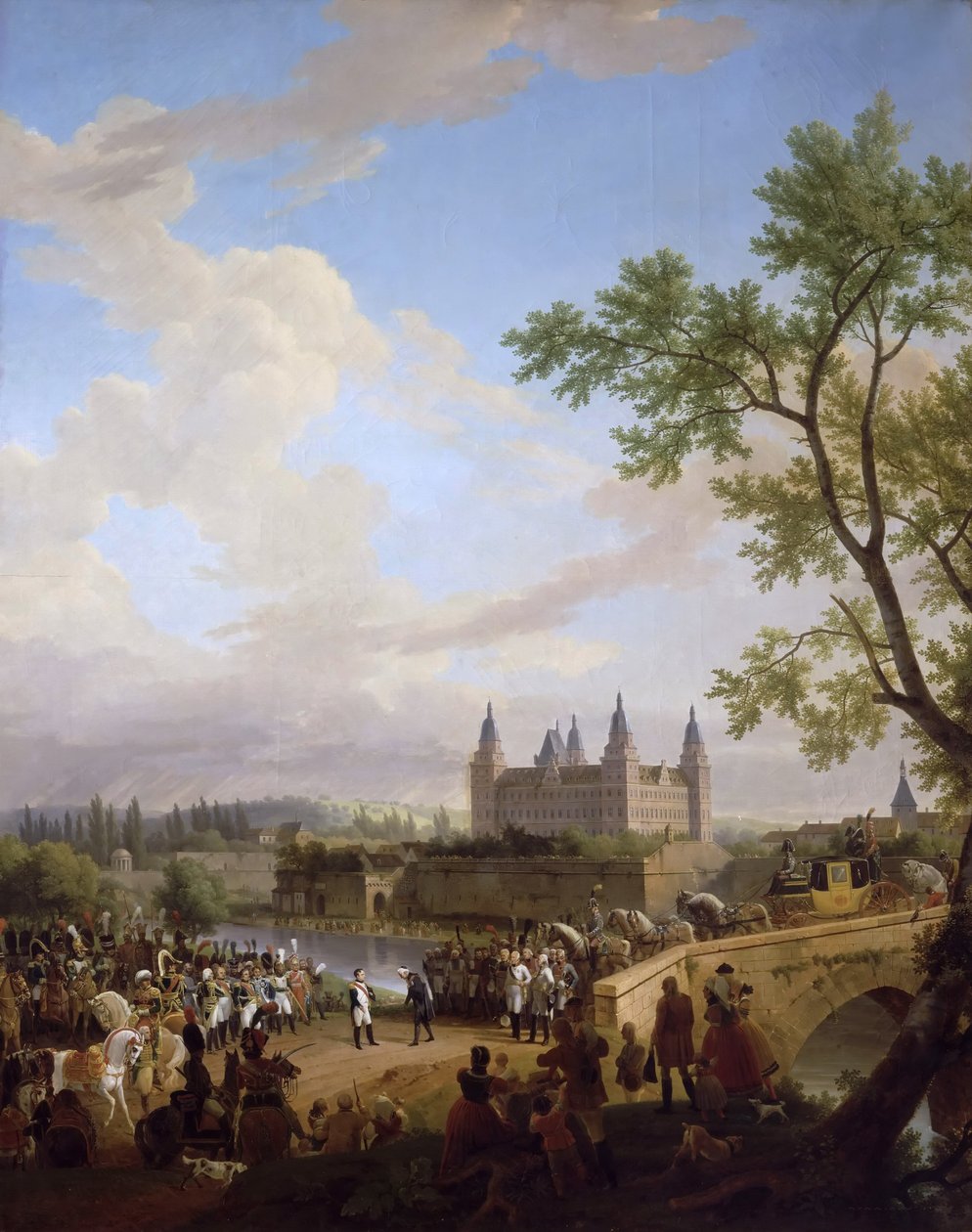 Encuentro entre Napoleón y el Barón Karl von Dalberg en Aschaffenburg, 2 de octubre, 1806 de Florent Fidèle Constant Bourgeois du Castelet