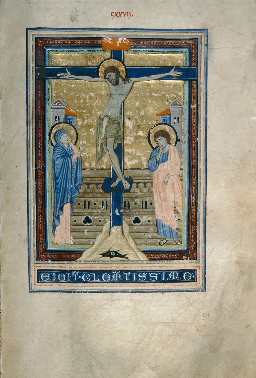 Crucifixión (Cod. Conventi Soppressi, ms. 233, c. 151) de Florentine School