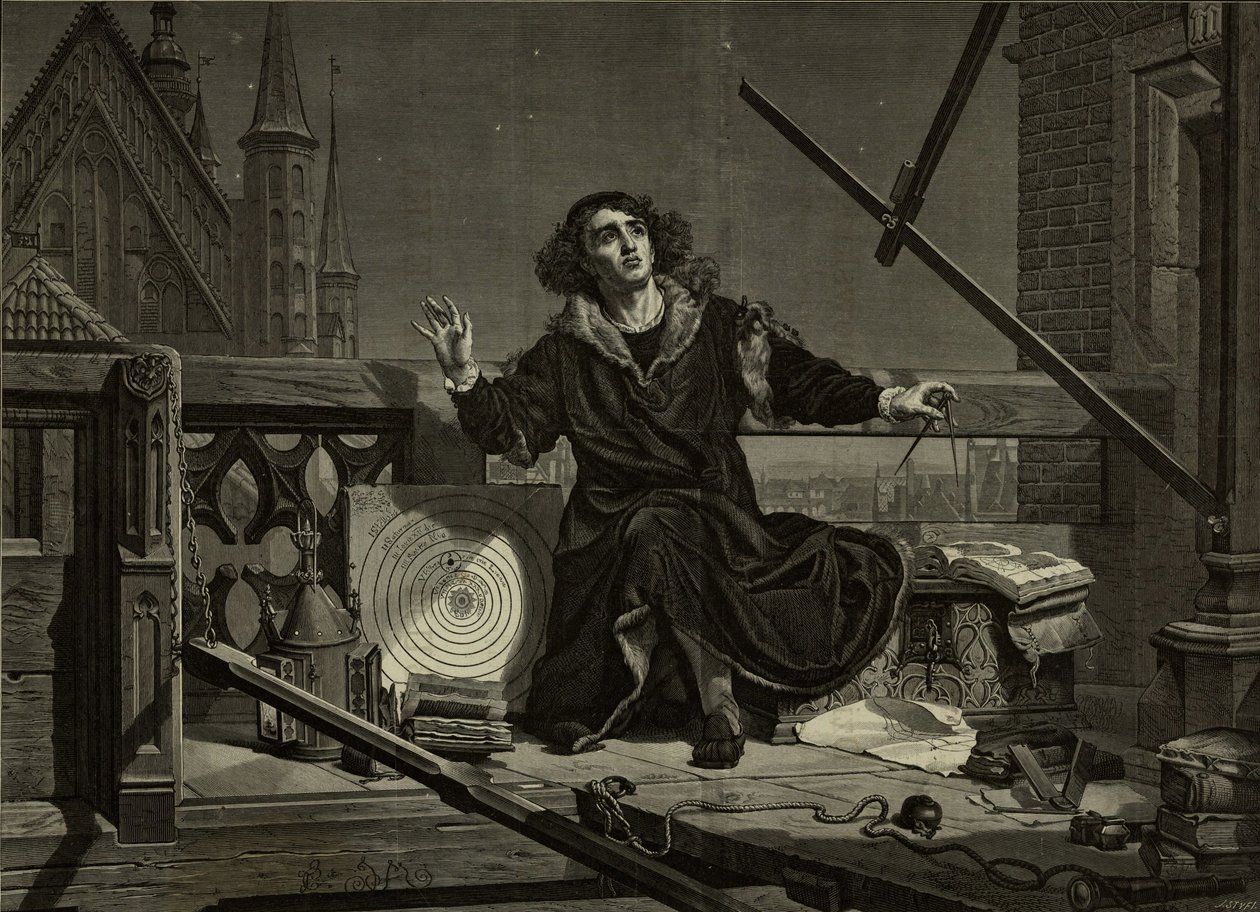 Nicolás Copérnico después de Jan Matejko, 1874 de Florian Stanislaw Cynk