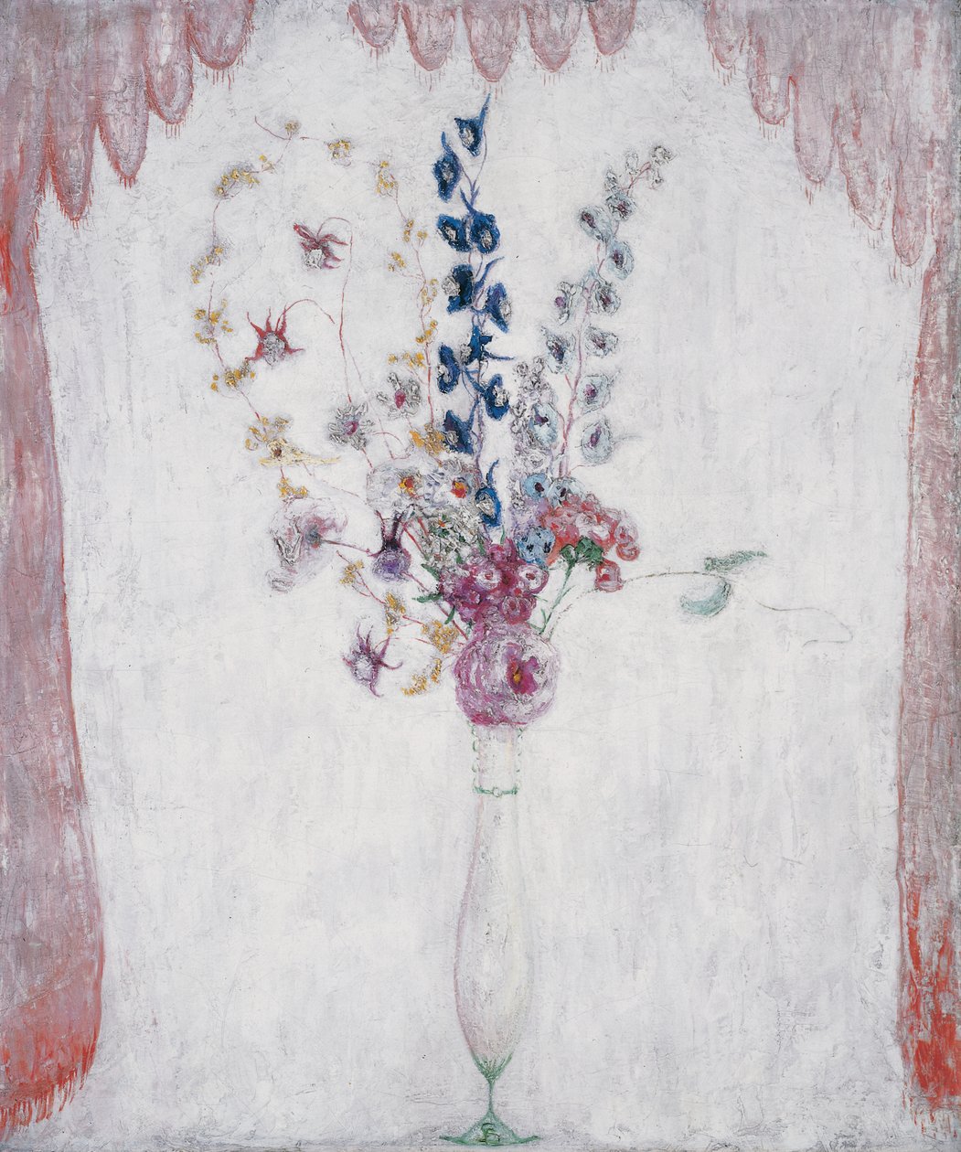 Delphinios y aguileñas, c.1923 de Florine Stettheimer