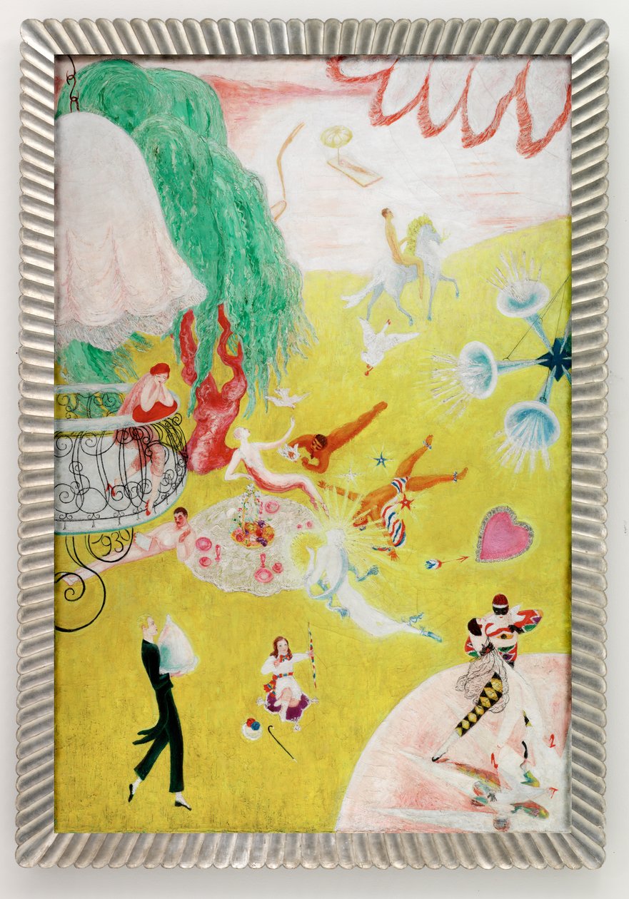 Vuelo de amor de un corazón de caramelo rosa de Florine Stettheimer