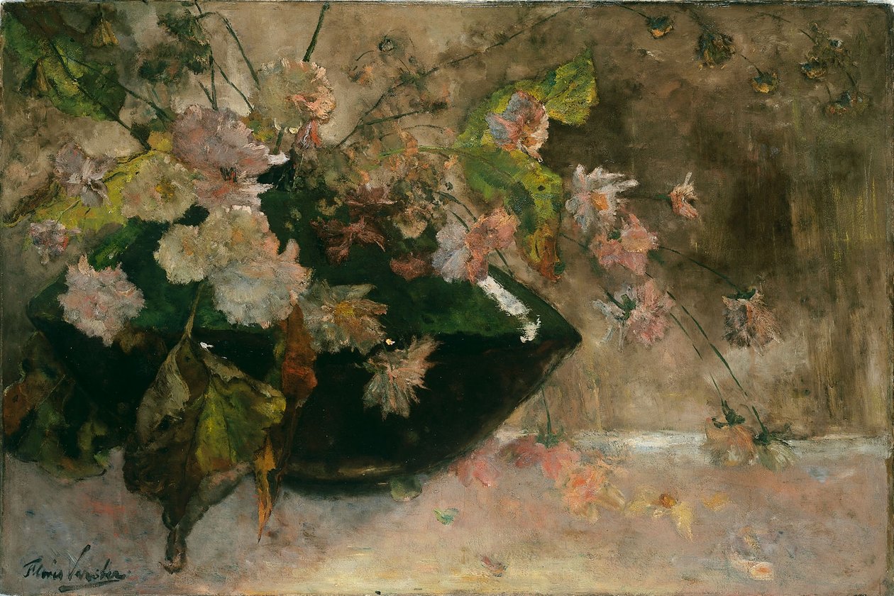 Naturaleza muerta con peonías de Floris Verster