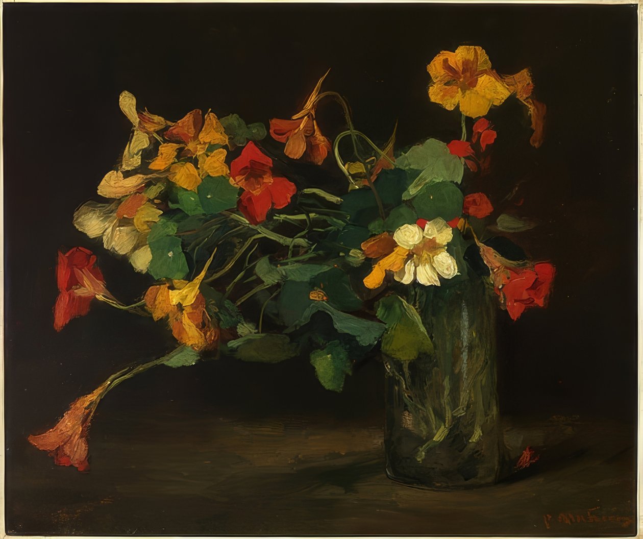 Naturaleza muerta con capuchinas de Floris Arntzenius