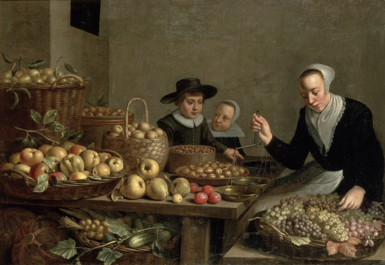 Puesto de frutas de Floris Gerritsz van Schooten
