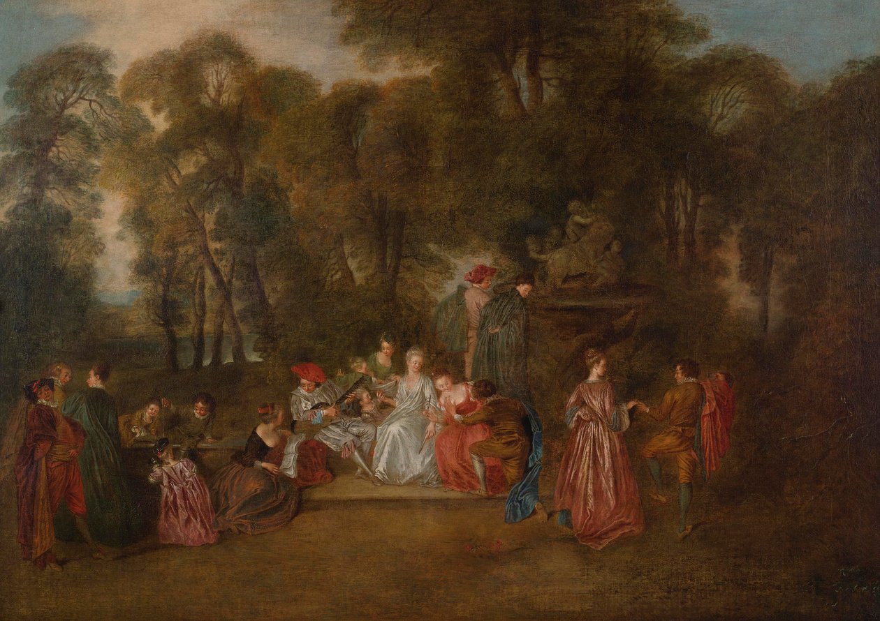 Fiesta galante de Follower of Antoine Watteau