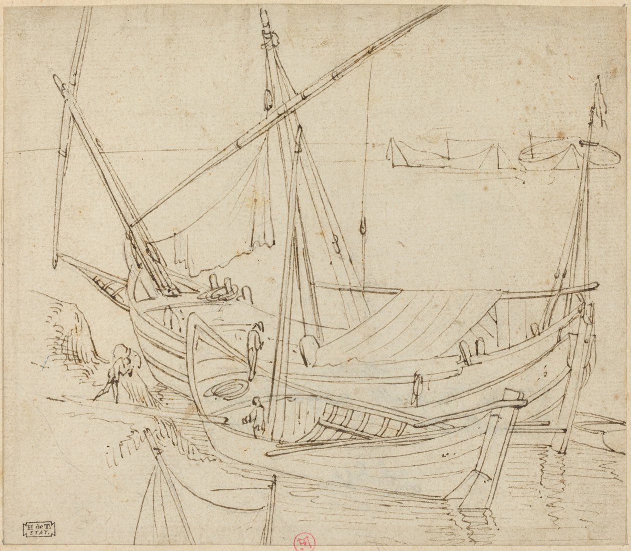 Barcos de Follower of Agostino Tassi