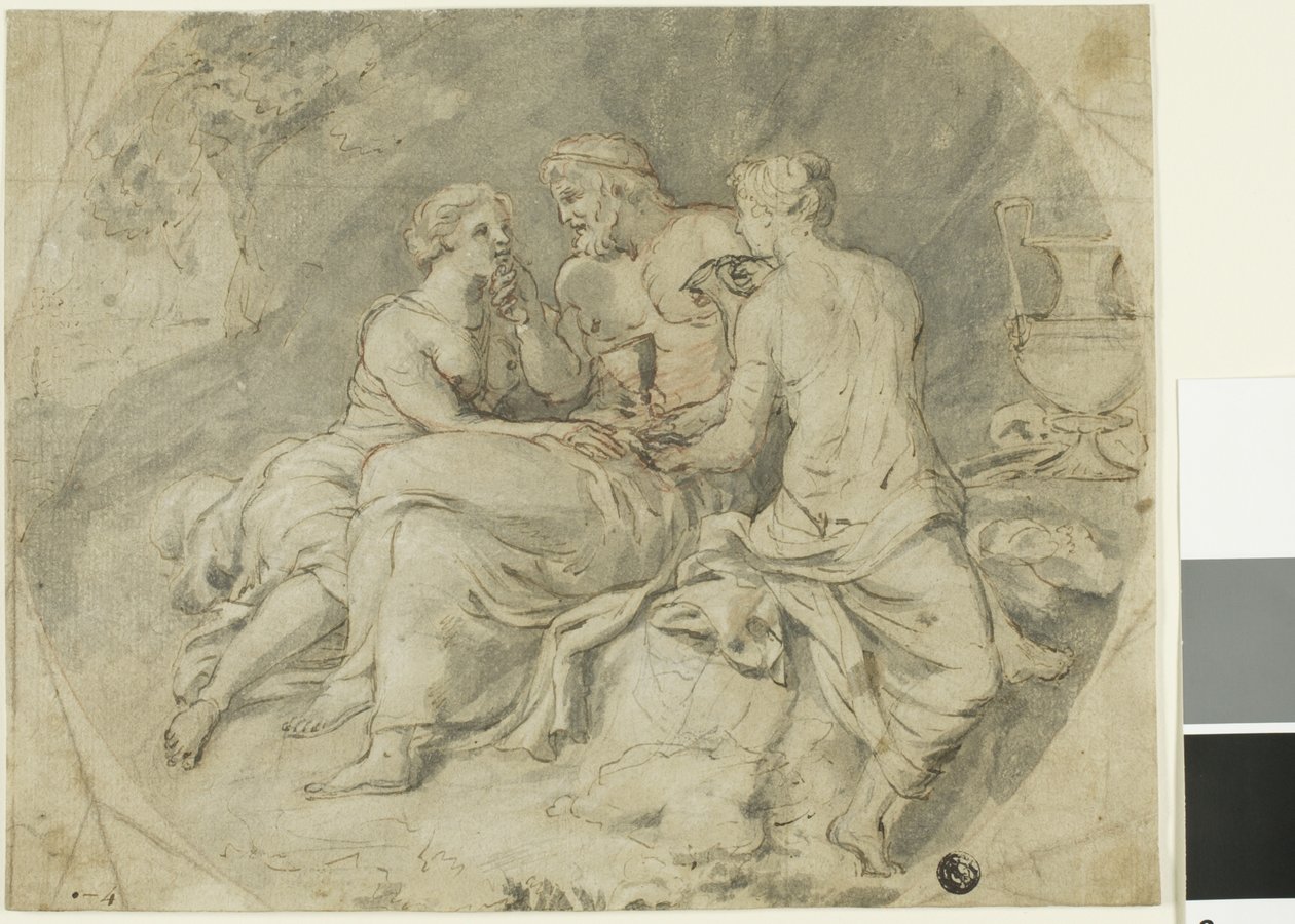 Lot y Sus Hijas de Follower of Charles Le Brun