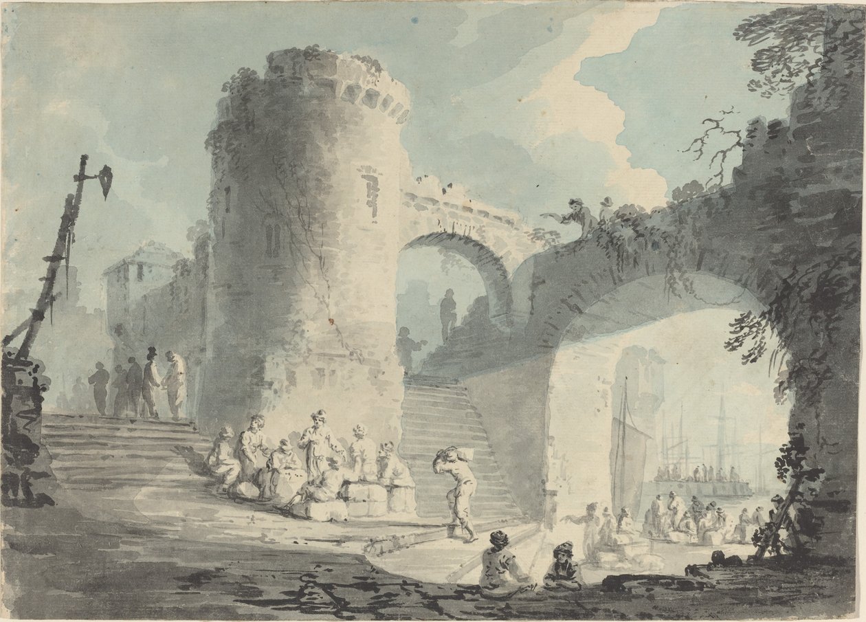 Escena del Puerto de Follower of Claude Joseph Vernet