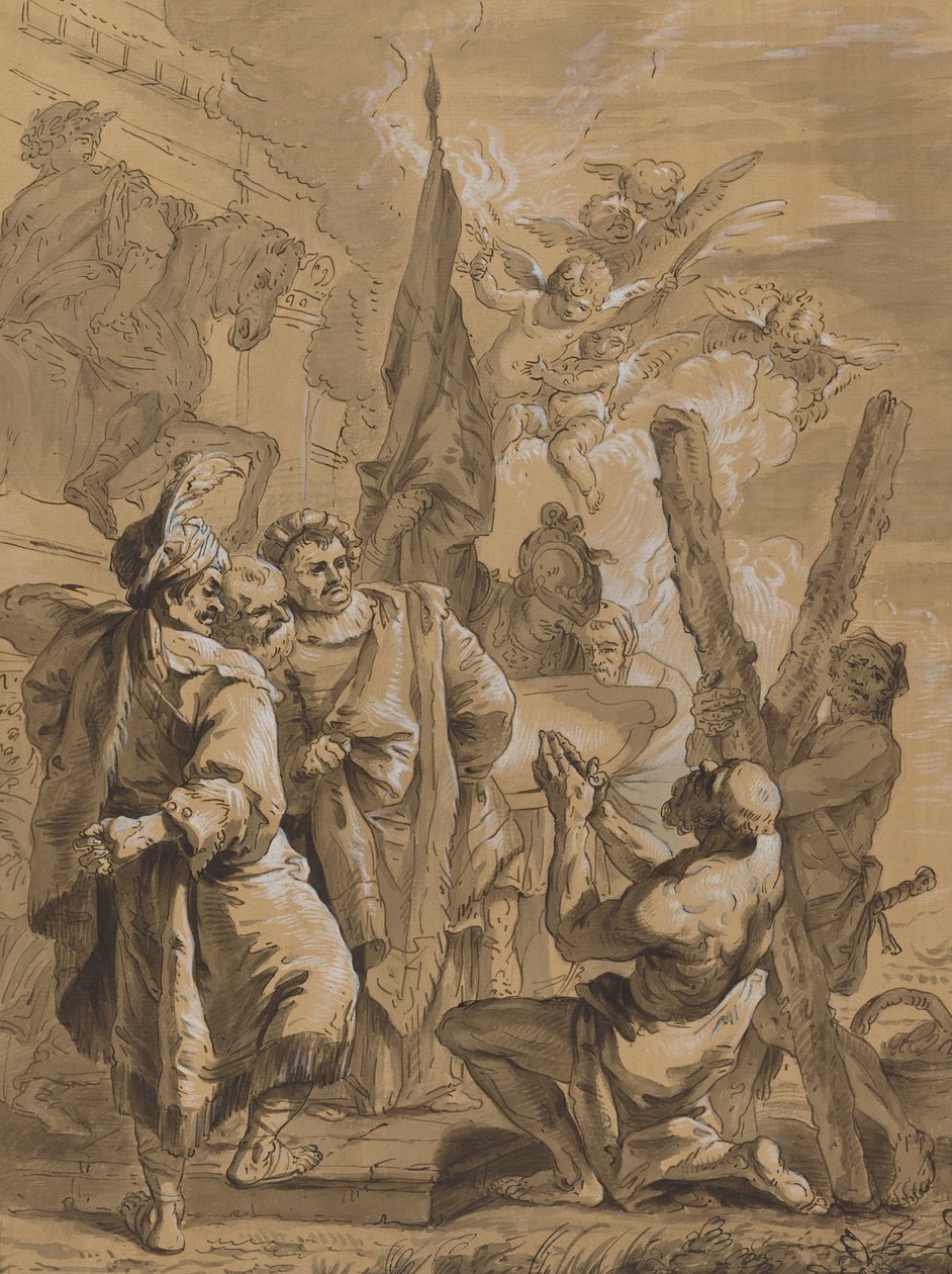 Martirio de San Andrés de Follower of Francesco Fontebasso