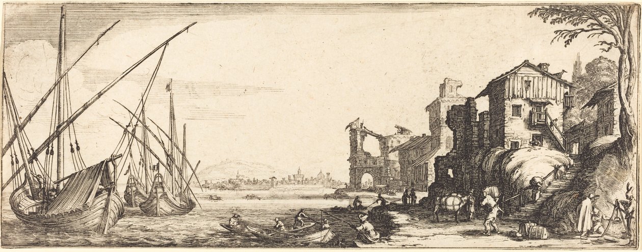 El pequeño puerto de Follower of Jacques Callot