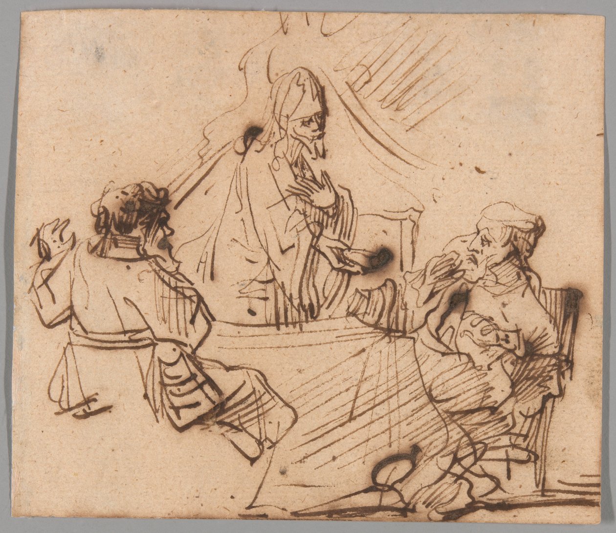La cena en Emaús de Follower of Rembrandt van Rijn