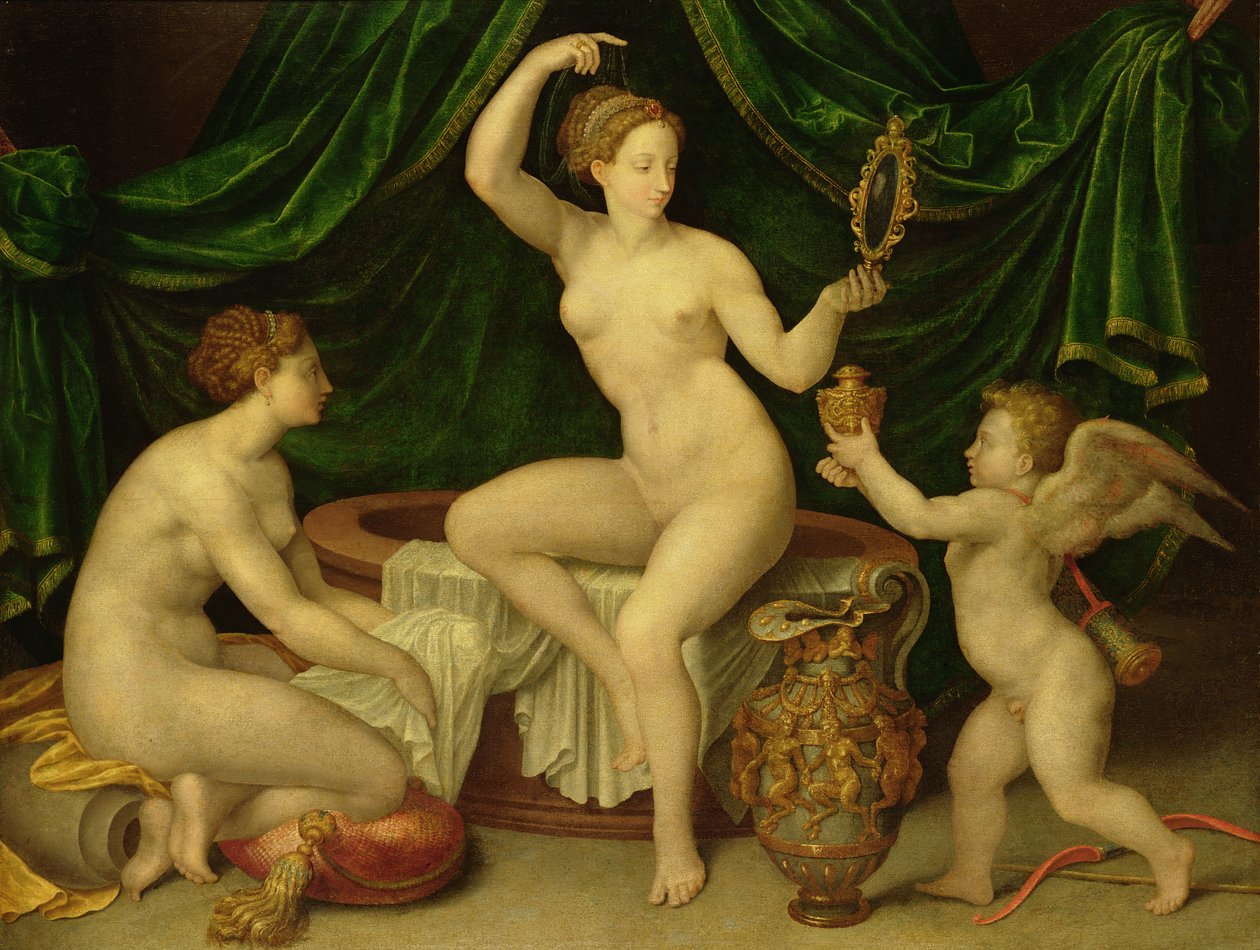 Venus en su Tocador de Fontainebleau School
