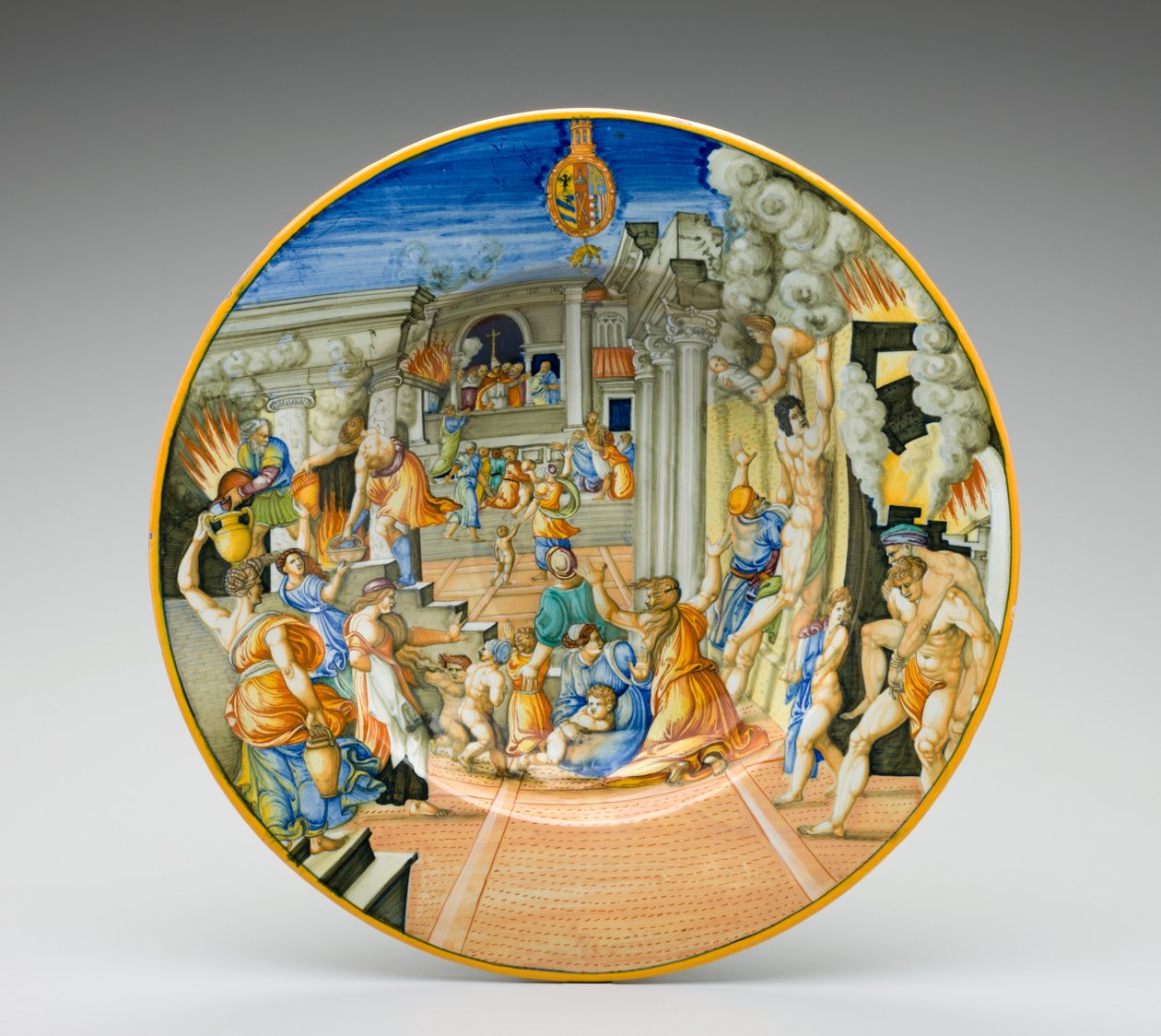 El incendio de Troya, entre 1570 y 1574 de Fontana Workshop
