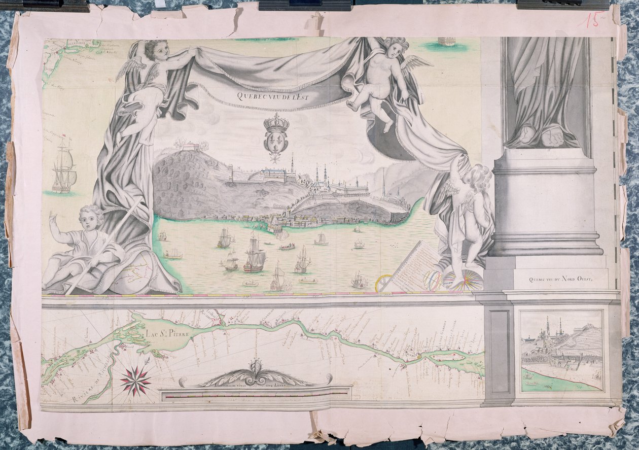 Quebec visto desde el este, 1699 de Fonville