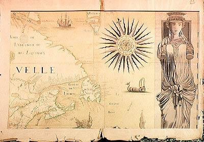 Mapa de Nueva Francia (Canadá) 1699 de Fonville Fonville