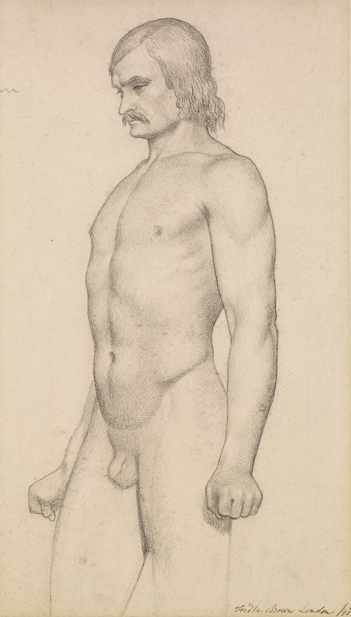 Desnudo masculino de Ford Madox Brown