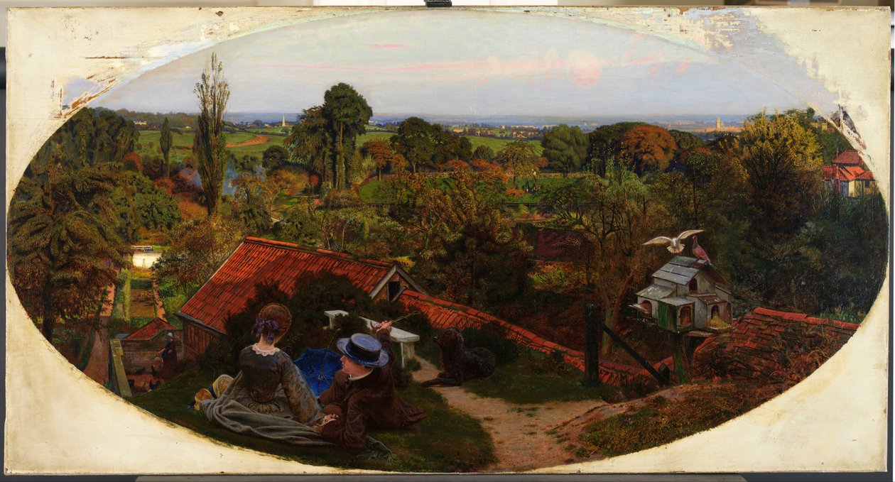 Una tarde de otoño inglés, 1852-1853 de Ford Madox Brown