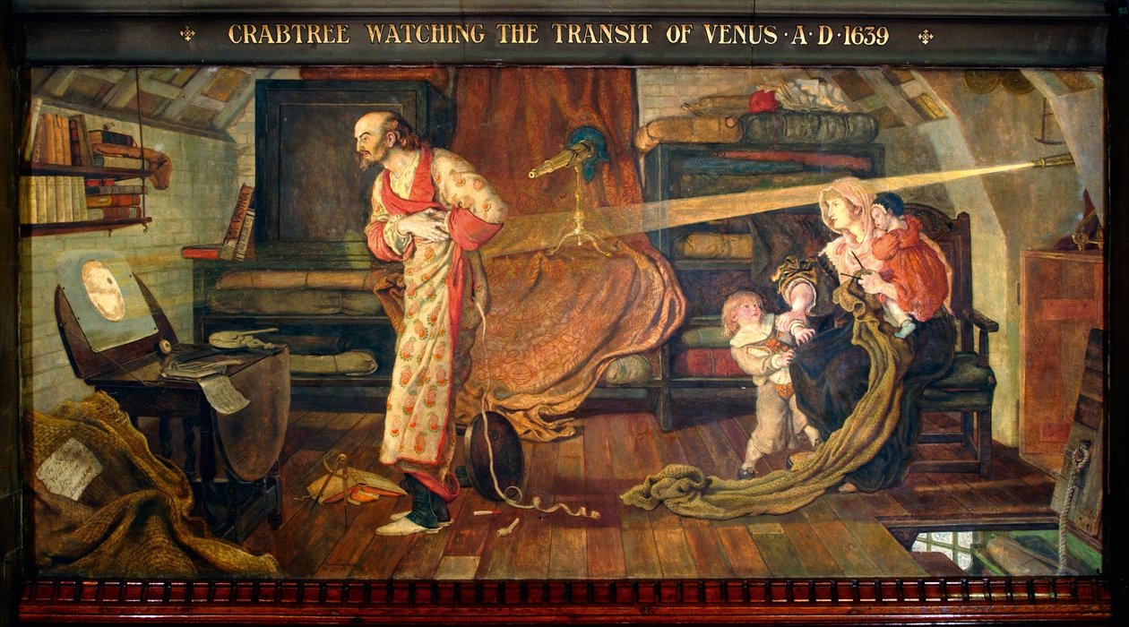 Crabtree observando el tránsito de Venus AD 1639 de Ford Madox Brown