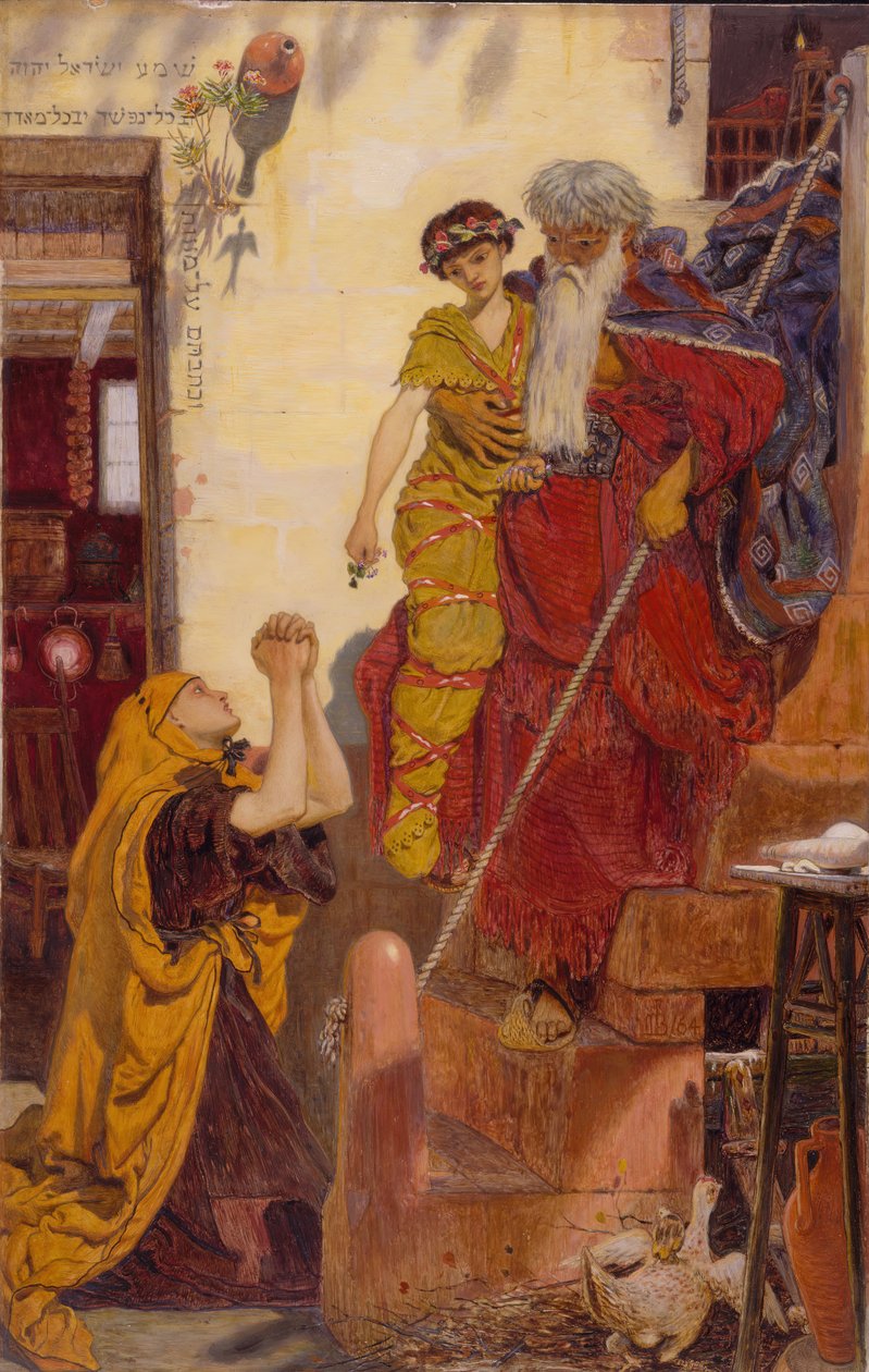 Elías y el hijo de la viuda de Ford Madox Brown