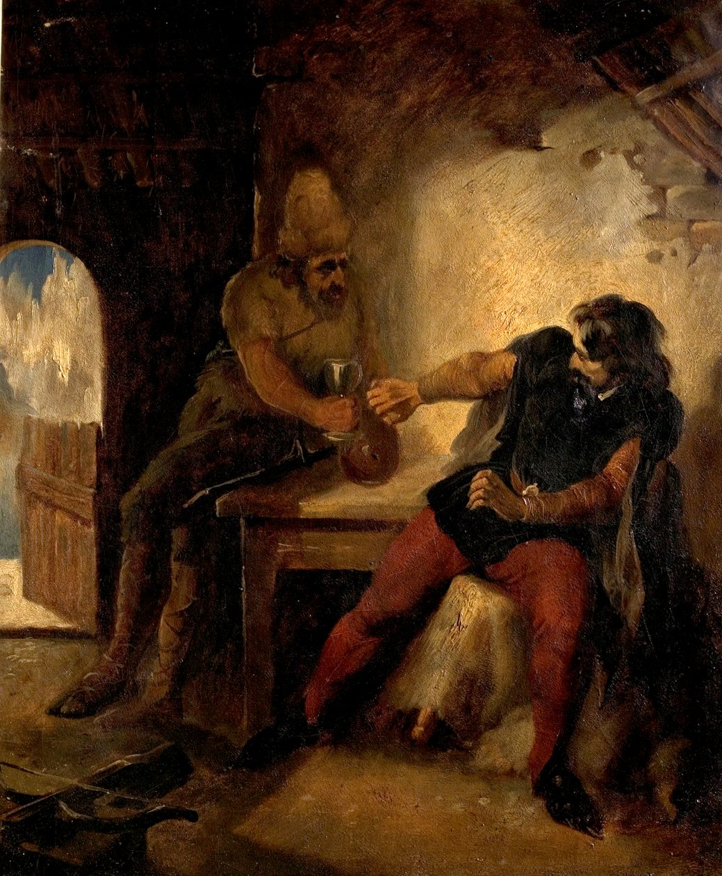 Manfred en la Cabaña de los Cazadores de Gamos, c.1850 de Ford Madox Brown