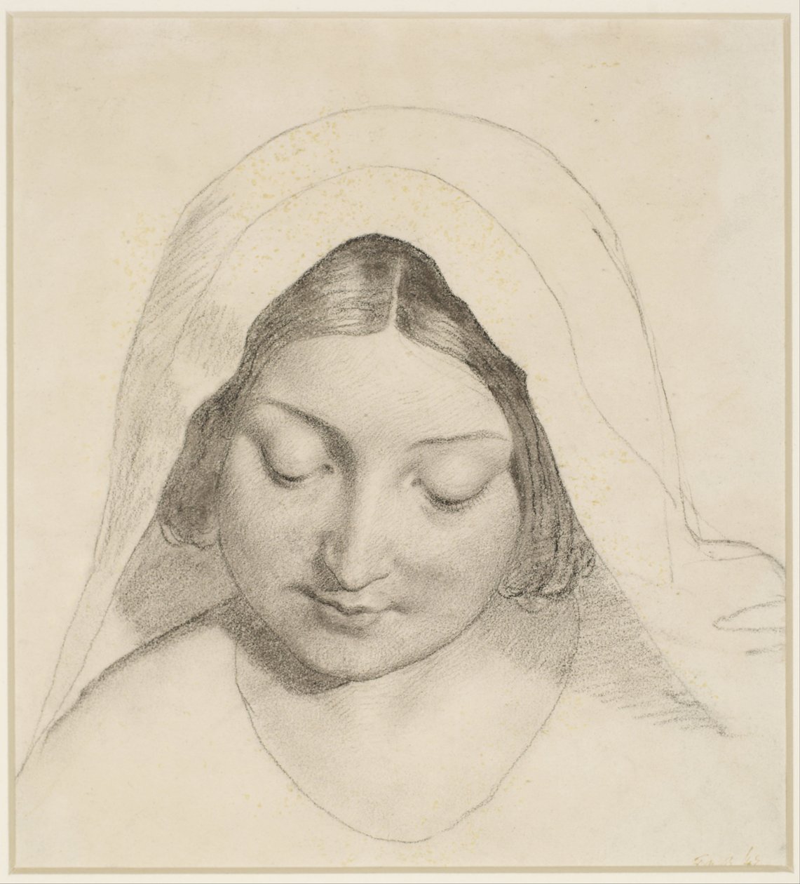 Oure Ladye of Saturday Night - Estudio para la Cabeza de la Virgen de Ford Madox Brown