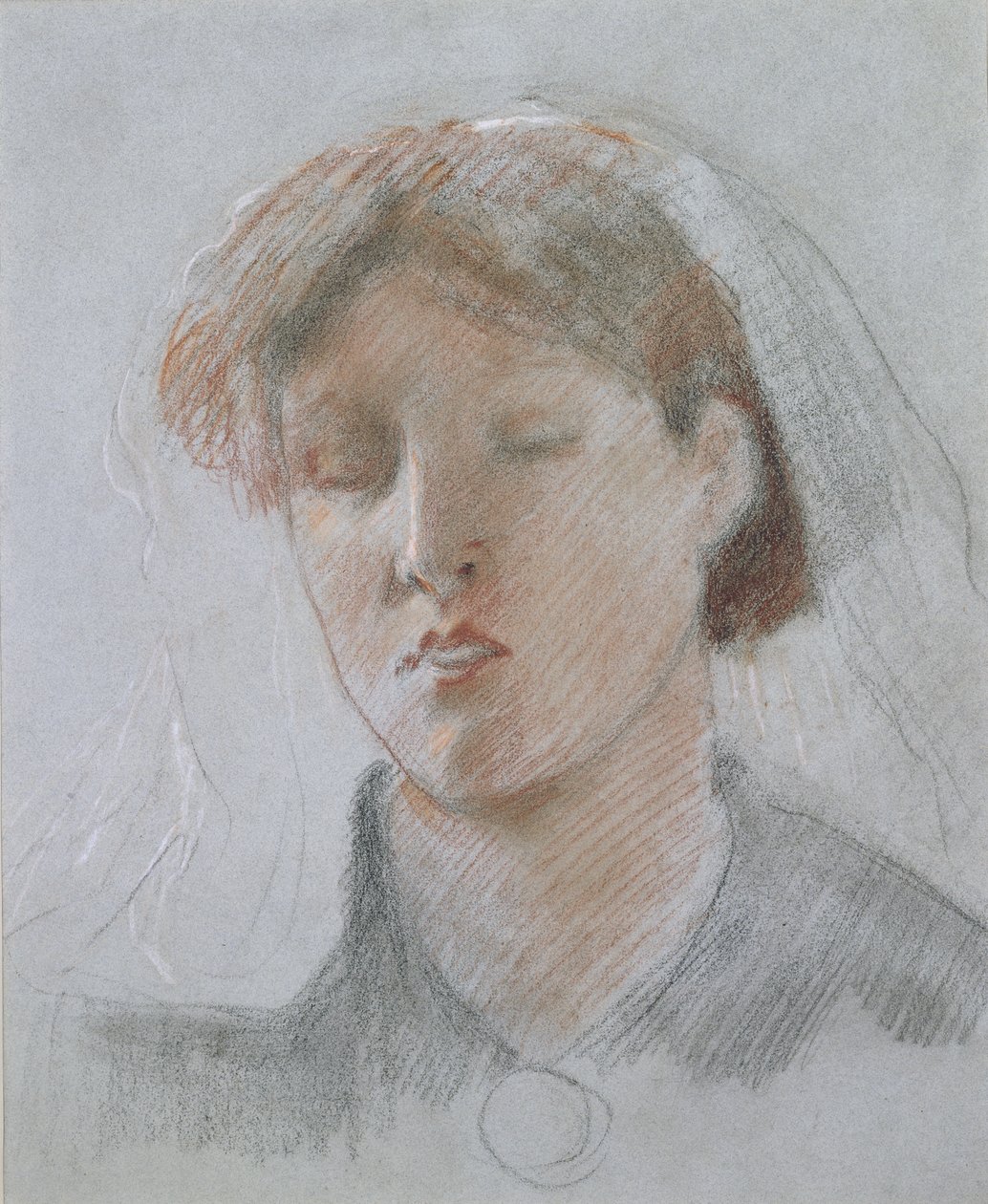 La esposa del artista Emma en su día de boda de Ford Madox Brown
