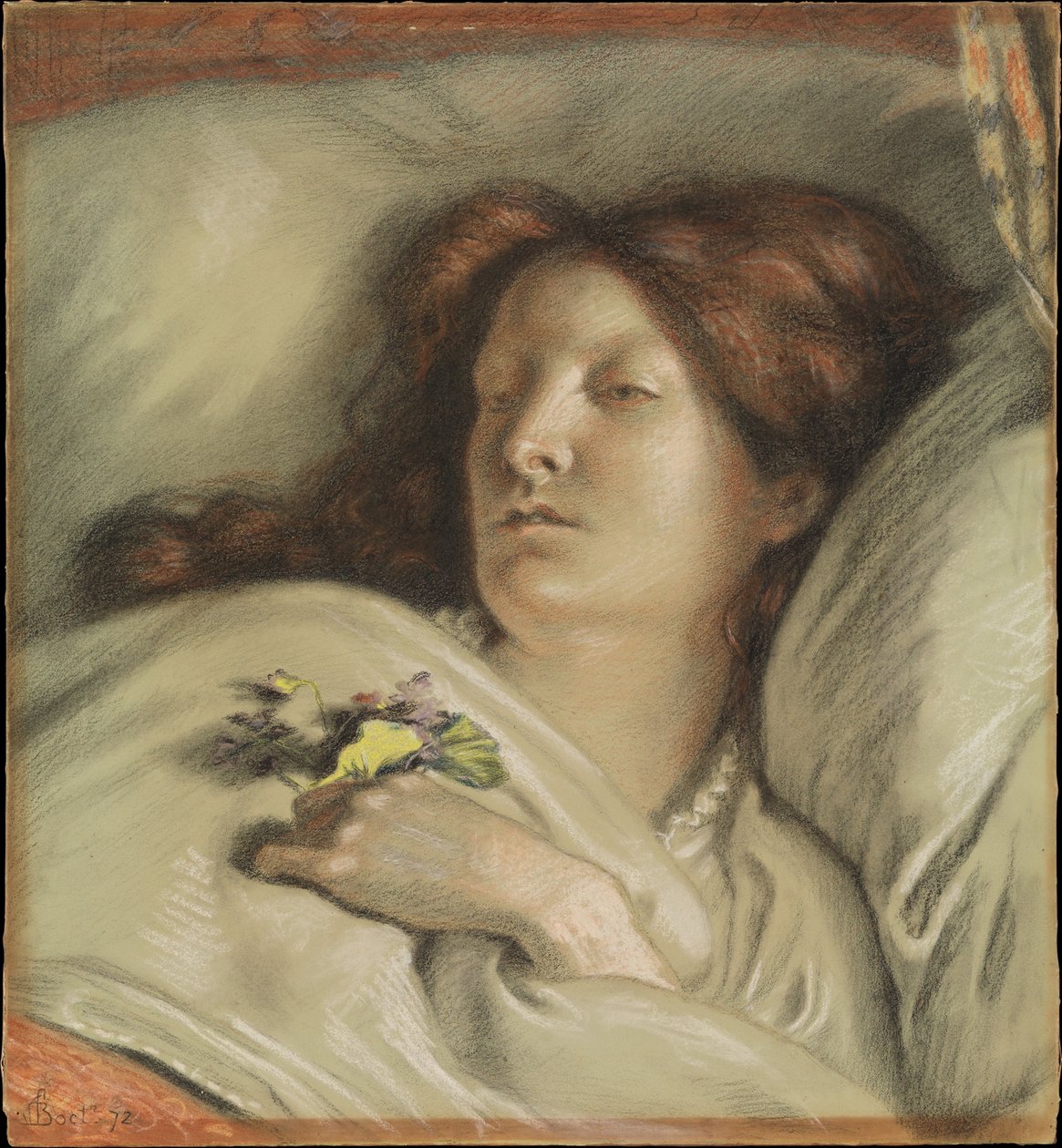 La convaleciente (Retrato de la esposa del artista) de Ford Madox Brown