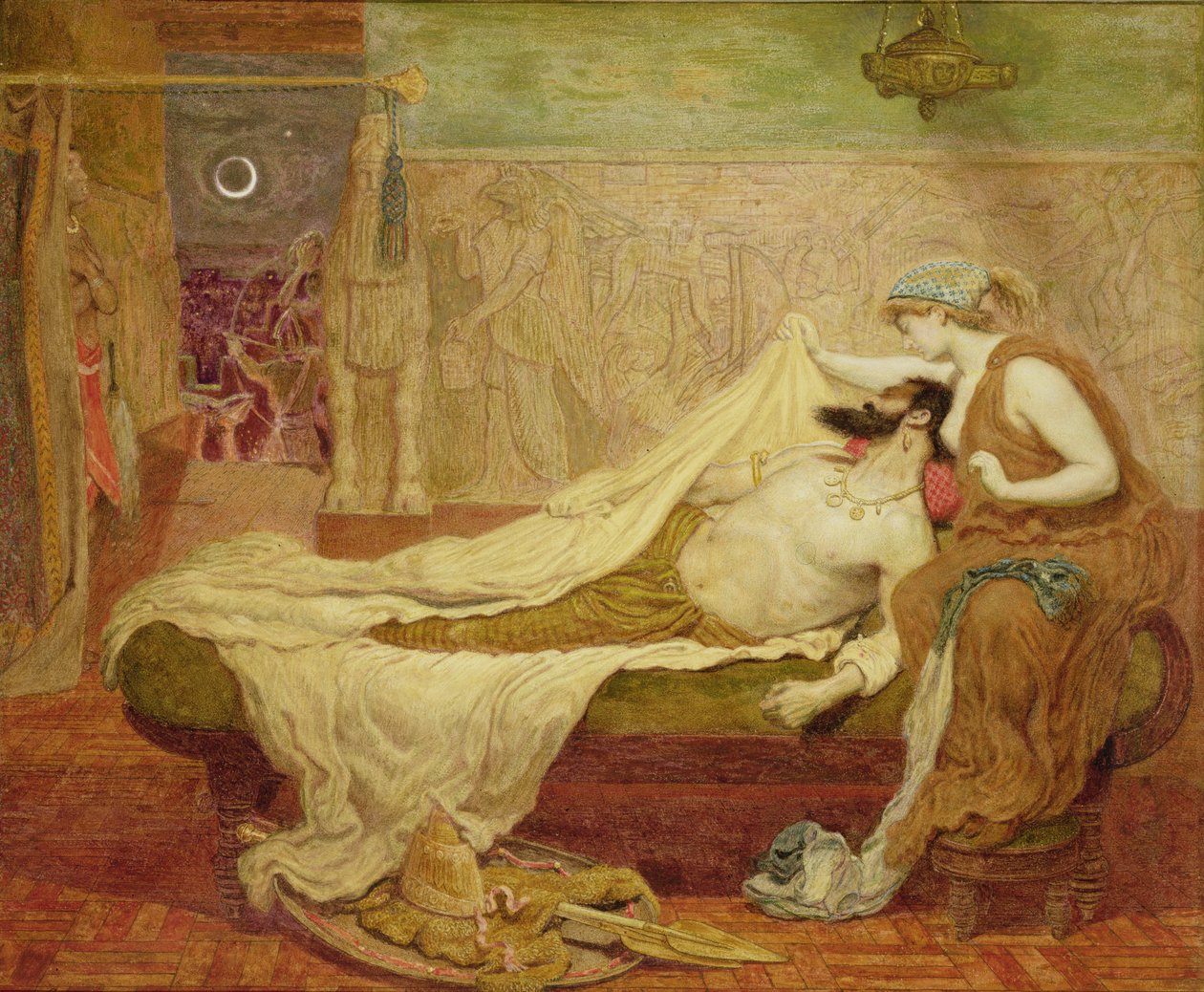 El sueño de Sardanápalo de Ford Madox Brown