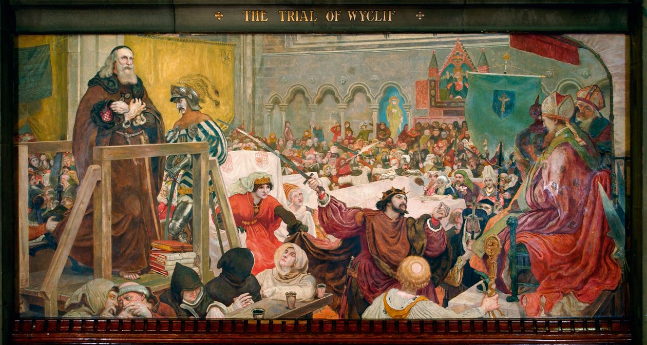 El proceso de Wyclif de Ford Madox Brown