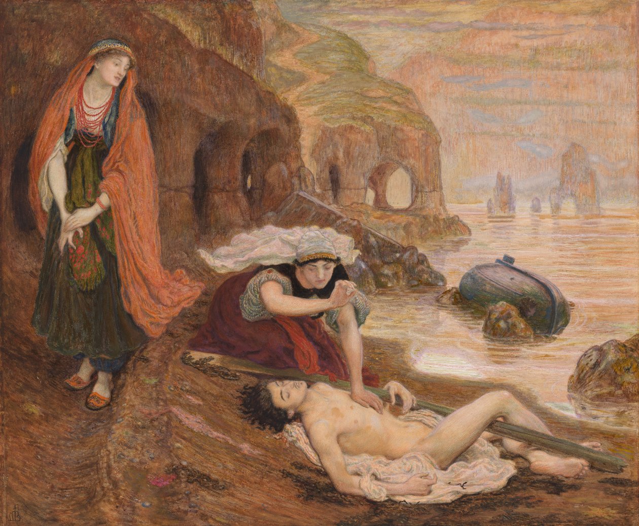 El hallazgo de Don Juan por Haidée de Ford Madox Brown