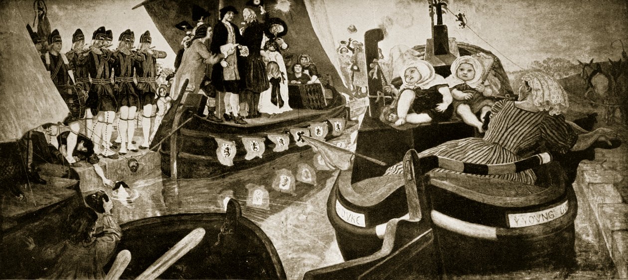 La inauguración del Canal de Bridgewater, 1768, ilustración de 