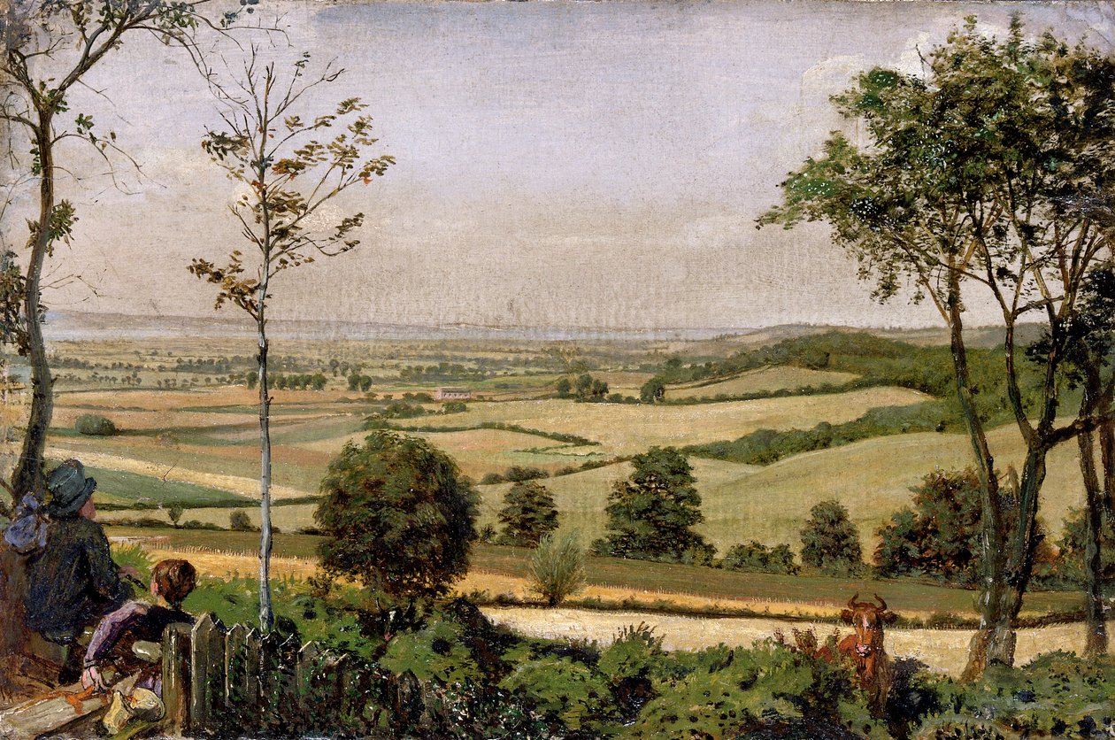 Vista desde Shorn Ridgway, Kent de Ford Madox Brown