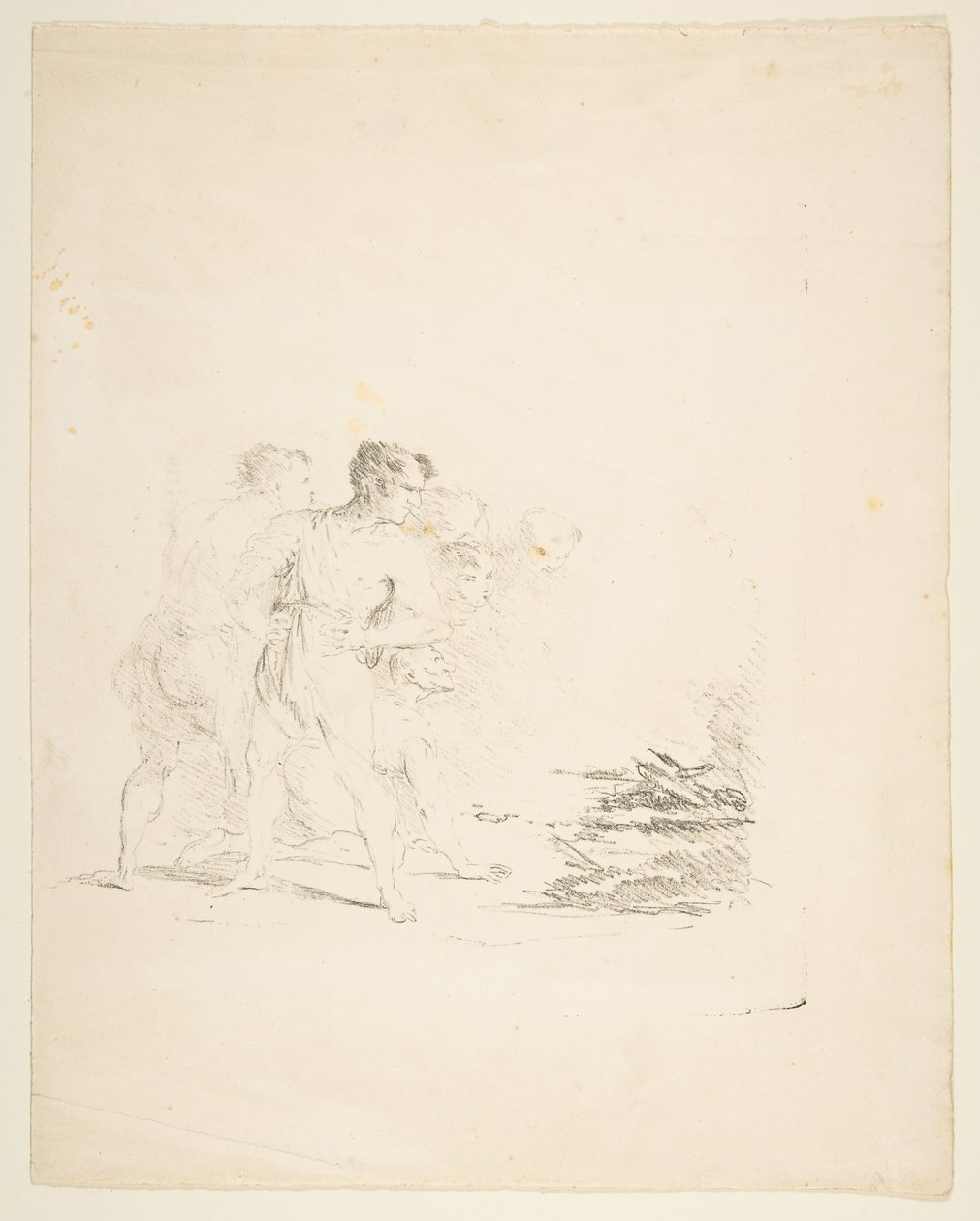 Hombres escupiendo al fuego, ca. 1820-1850 de Formerly attributed to Goya